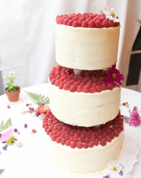 An Almond-Raspberry Wedding Cake